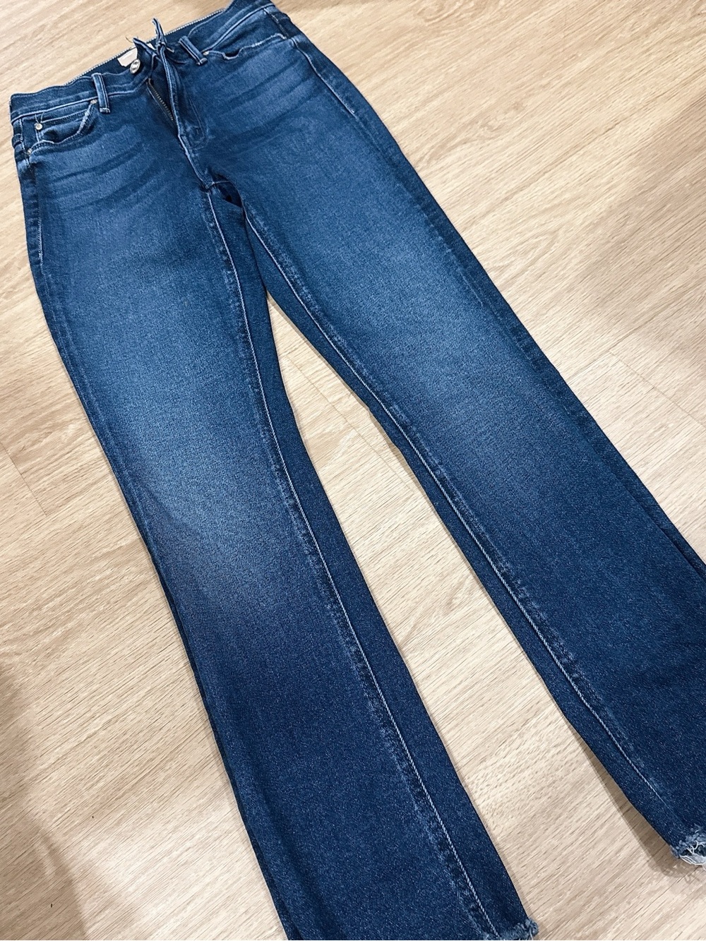 MOTHER Dark Blue Wide Leg Flare Jeans